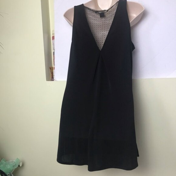 French Connection Sheer Lace Top Tunic Shift A Line Dress Stretch Sleeveless S - Picture 3 of 16